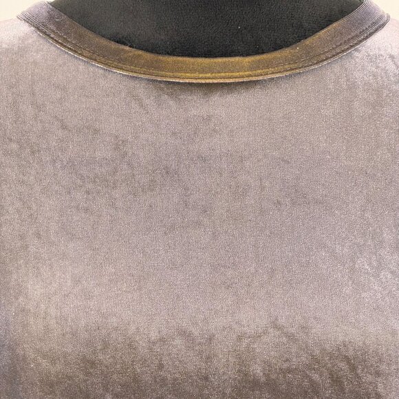 Vintage Kenneth Cole‎ Velvet Shirt womens M Oversized 90s Grunge Fairy Goth Boxy - Picture 4 of 7